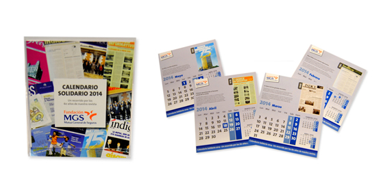 Ya a la venta el Calendario Solidario 2014 de la Fundación MGS